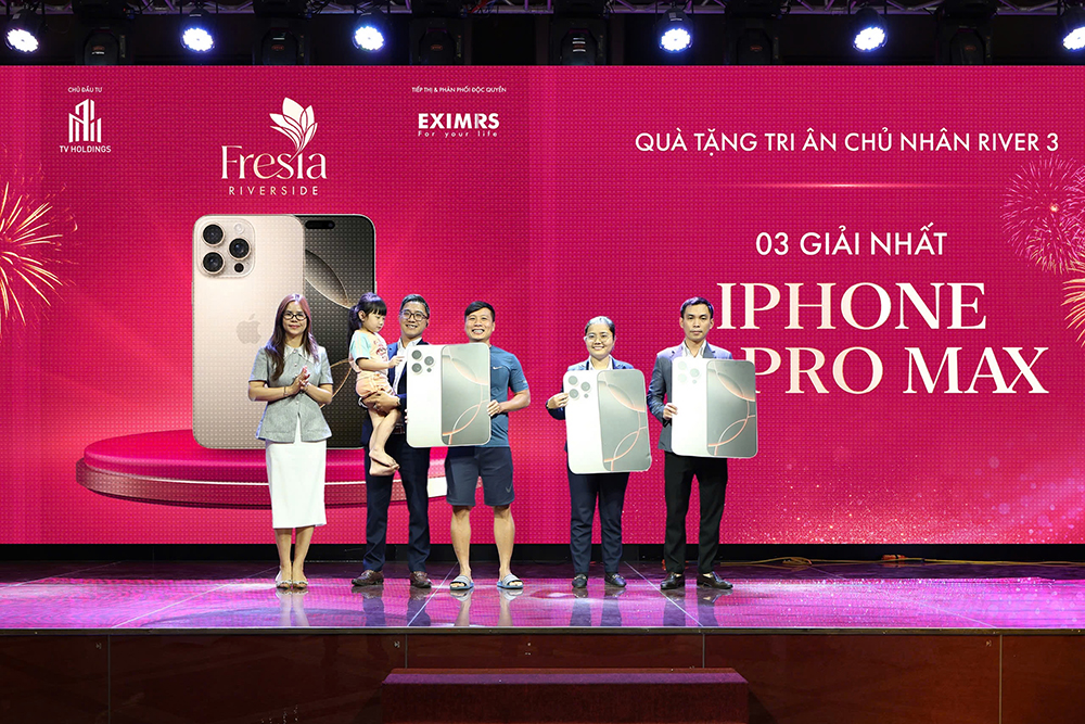 TV Holdings và EximRS tặng quà đặc biệt, tri ân khách hàng dự án Fresia Riverside