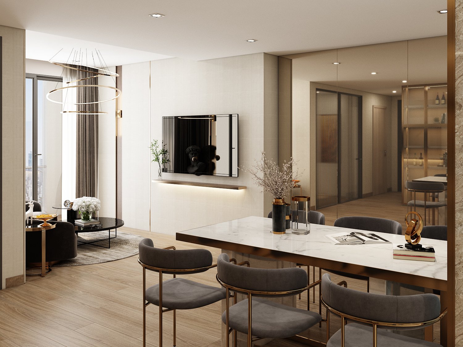 Thiết kế hiện đại cùng nội thất cao cấp tạo nên sức hút cho căn hộ Grand SunLake