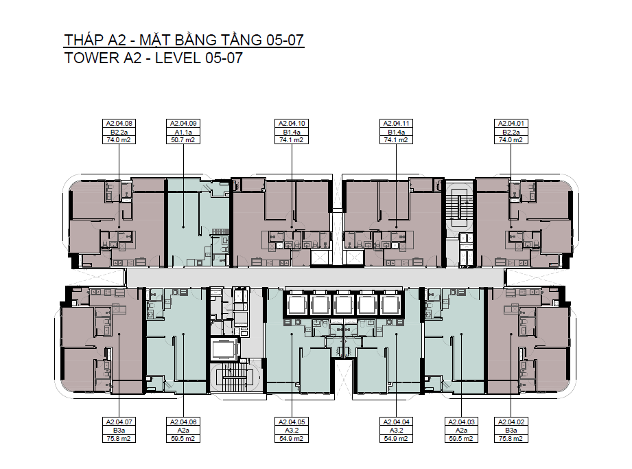 Tháp A2 tầng 05-07