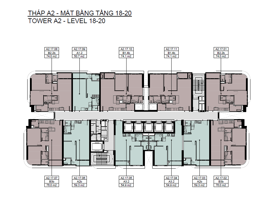 Tháp A2 tầng 18-20