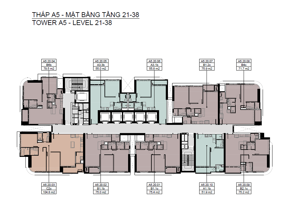 Tháp A5 tầng 21-38