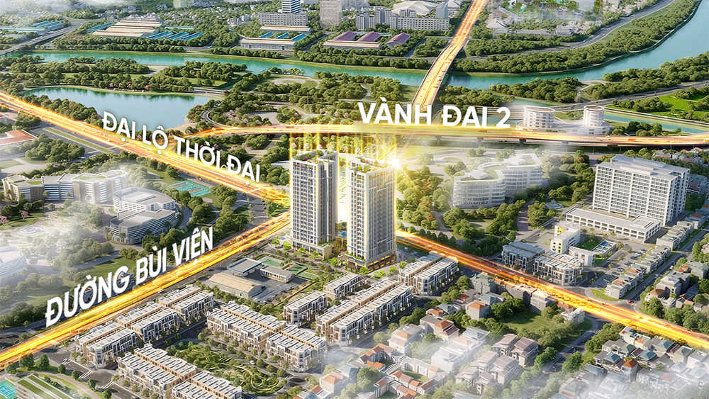 The Zenith Hải Phòng sở hữu vị trí vàng trên đại lộ Bùi Viện, liền kề Vành đai 2